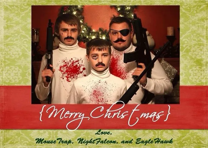 A Christmas Card I Made With My Nephews