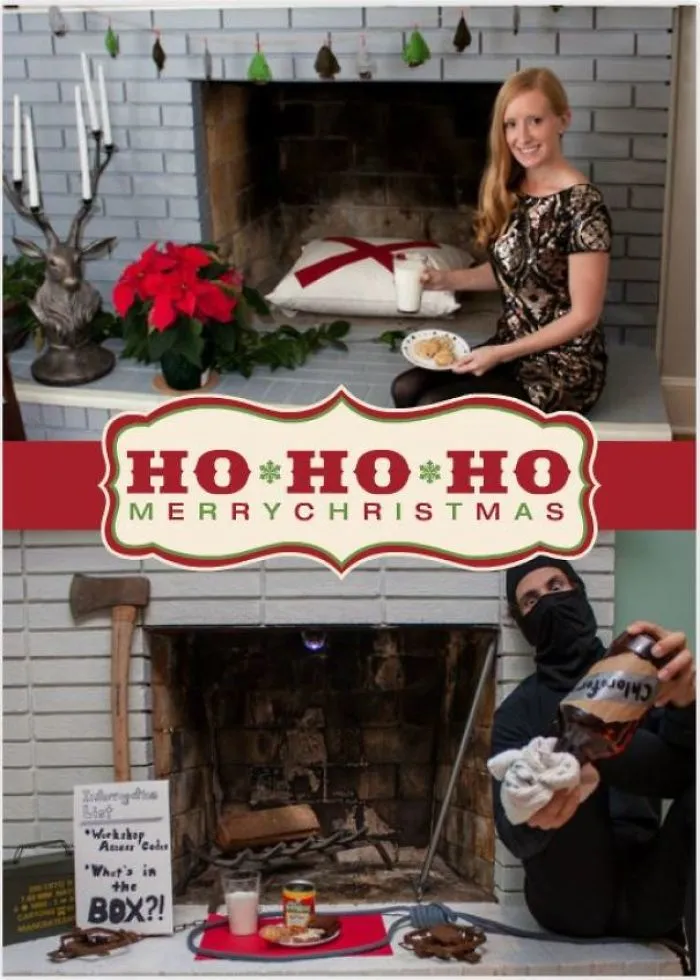 Christmas Card: I Think We Are Both Ready For Santa's Arrival, Although In Different Ways