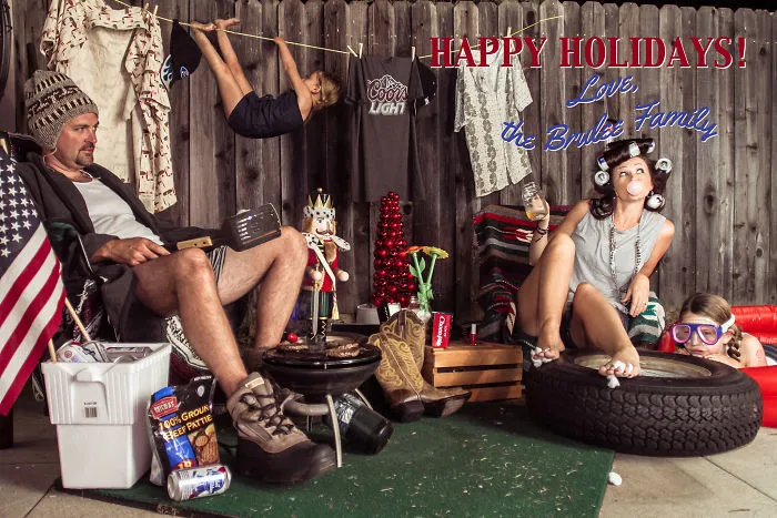 Trailer Park Glam Holiday Card