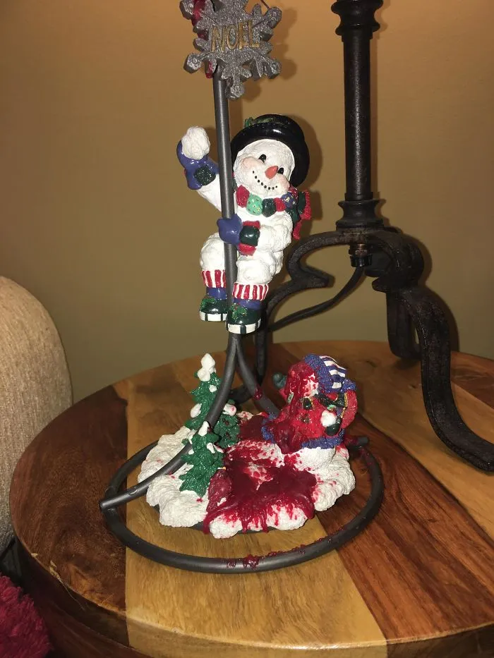 This Christmas Candle That My Mum Put Out