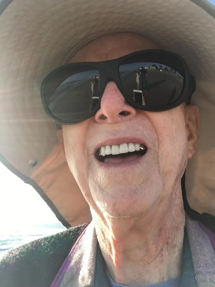 Sweet Old Man At The Beach: "Would You Like Me To Take A Photo Of You Two Love Birds?" My Wife: "Yes Please!" Nailed It