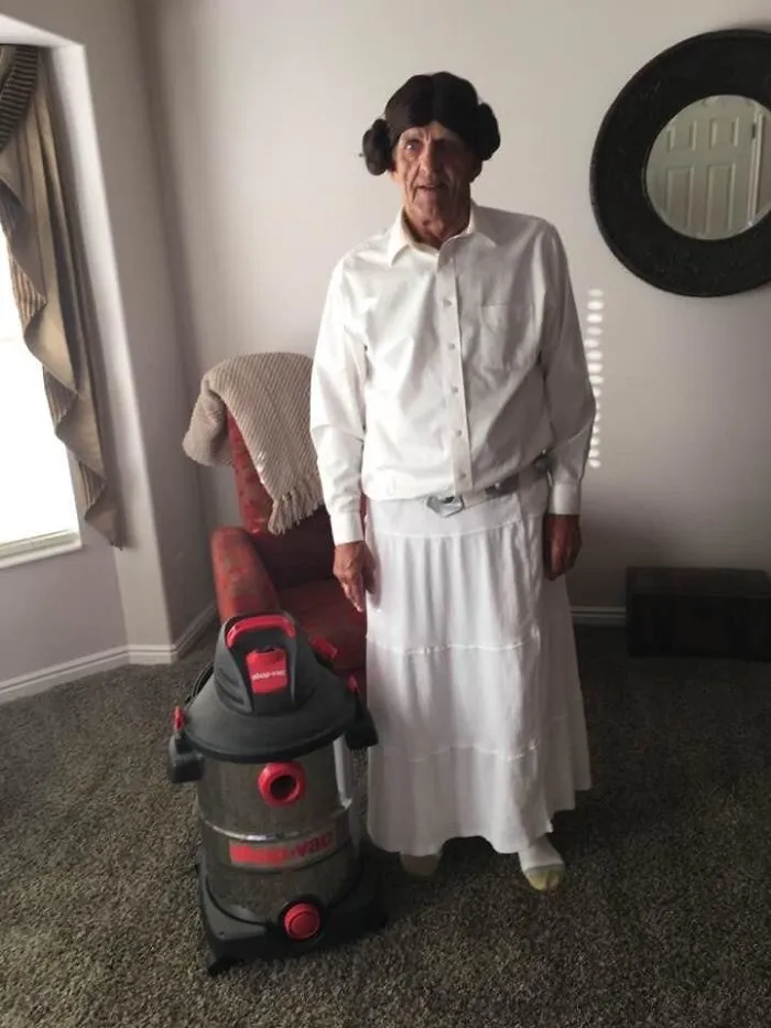 Princess Leia And R2D2 (My Grandpa's Costume)