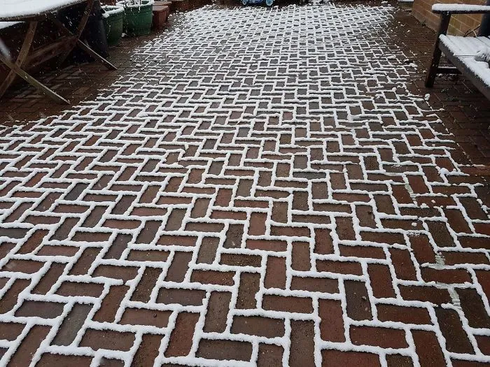 Así ha cuajado la nieve en el patio