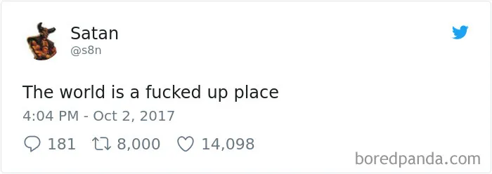 Turns Out Satan Has A Twitter Account, And It’s Hilarious As Hell