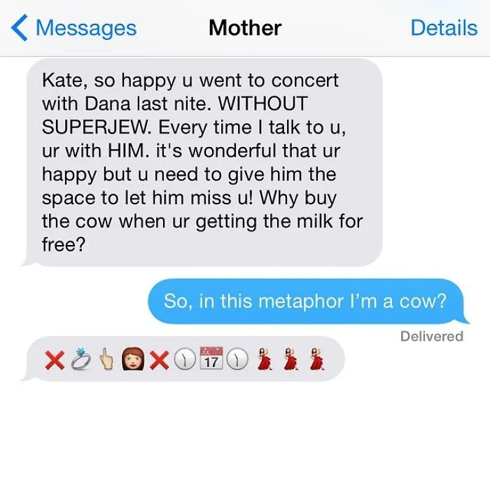 Daughter Posts Brutally Honest Texts That She Receives From Her Crazy Jewish Mother, And It's Hilarious