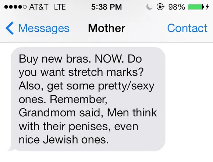Daughter Posts Brutally Honest Texts That She Receives From Her Crazy Jewish Mother, And It's Hilarious