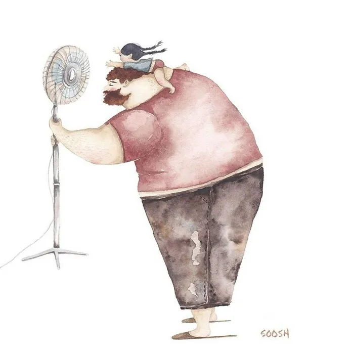 Hiding From The Summer Heat In A Pool, Fighting It With A Fan, Munching On Ice-Cream...