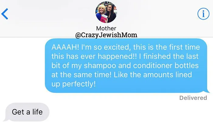 Daughter Posts Brutally Honest Texts That She Receives From Her Crazy Jewish Mother, And It's Hilarious