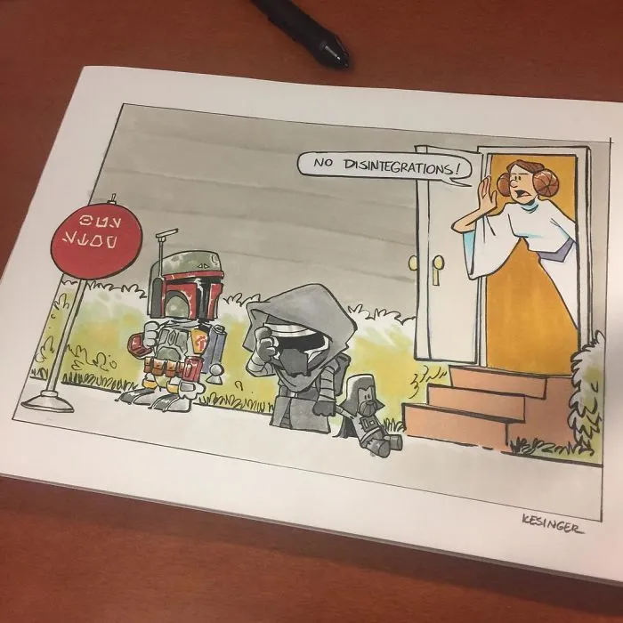 Disney Illustrator Combines Star Wars And Calvin & Hobbes, And The Result Is Adorable
