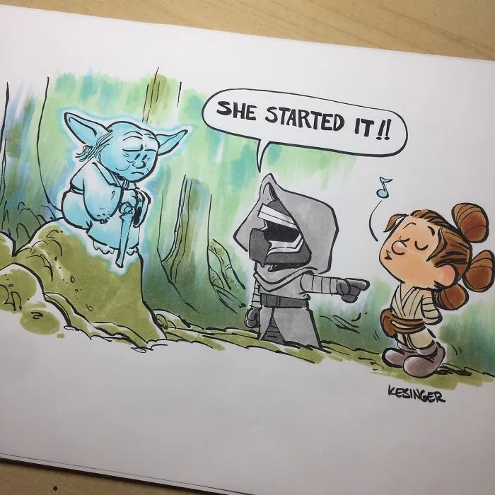 Disney Illustrator Combines Star Wars And Calvin & Hobbes, And The Result Is Adorable