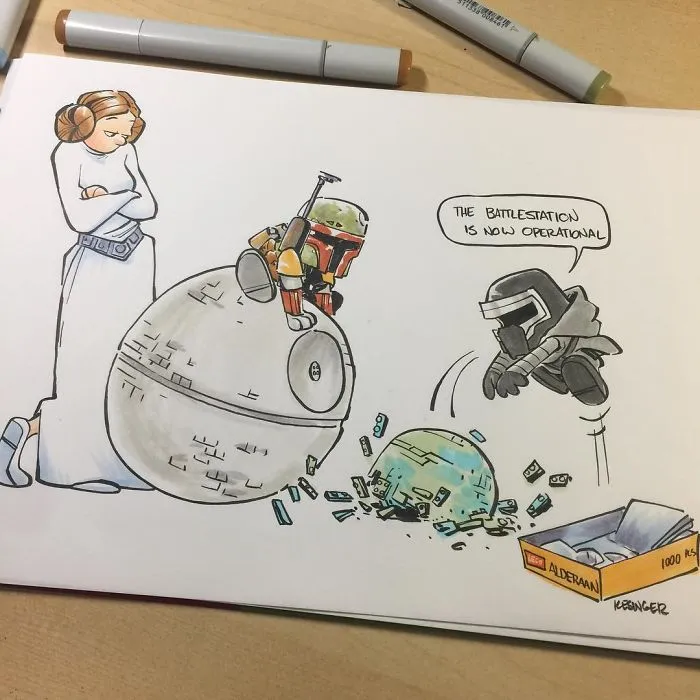 Disney Illustrator Combines Star Wars And Calvin & Hobbes, And The Result Is Adorable