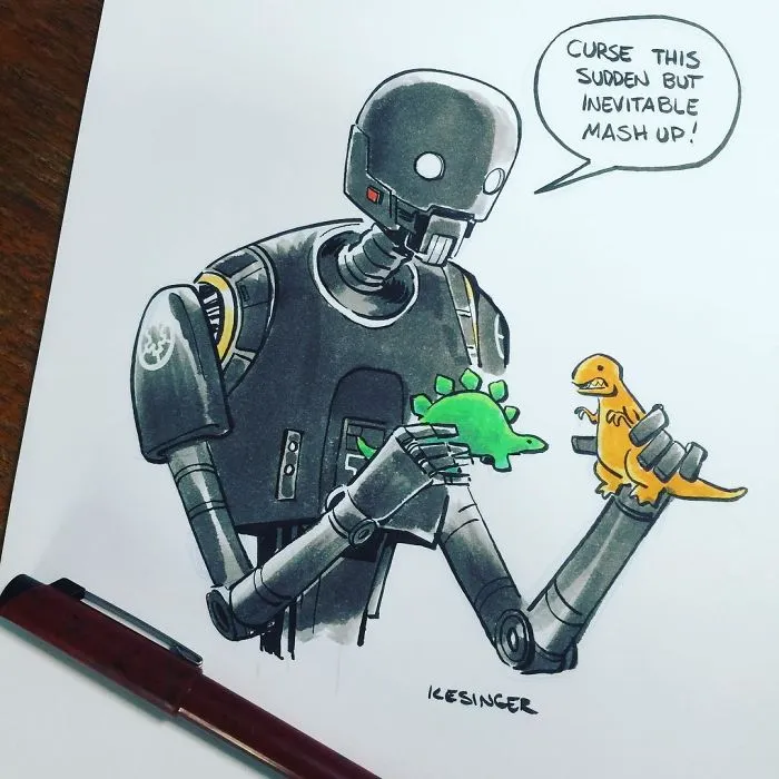 Disney Illustrator Combines Star Wars And Calvin & Hobbes, And The Result Is Adorable