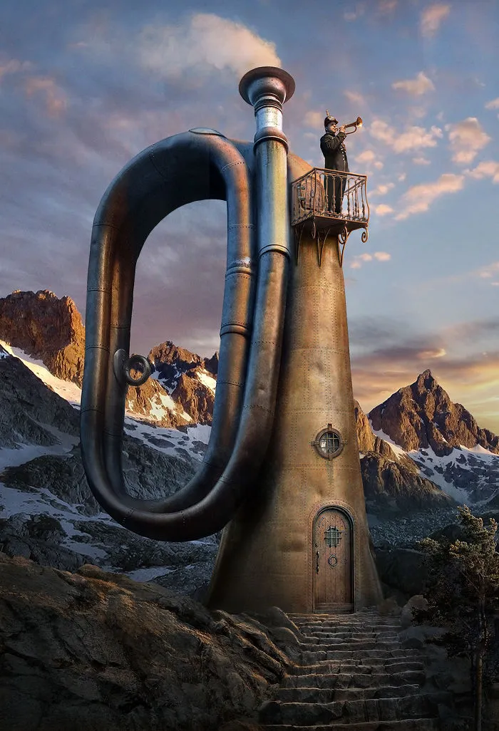 Artists Build Houses In Photoshop Using Everyday Objects And We Wouldn't Mind Living In Some Of Them