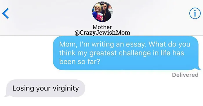 Daughter Posts Brutally Honest Texts That She Receives From Her Crazy Jewish Mother, And It's Hilarious