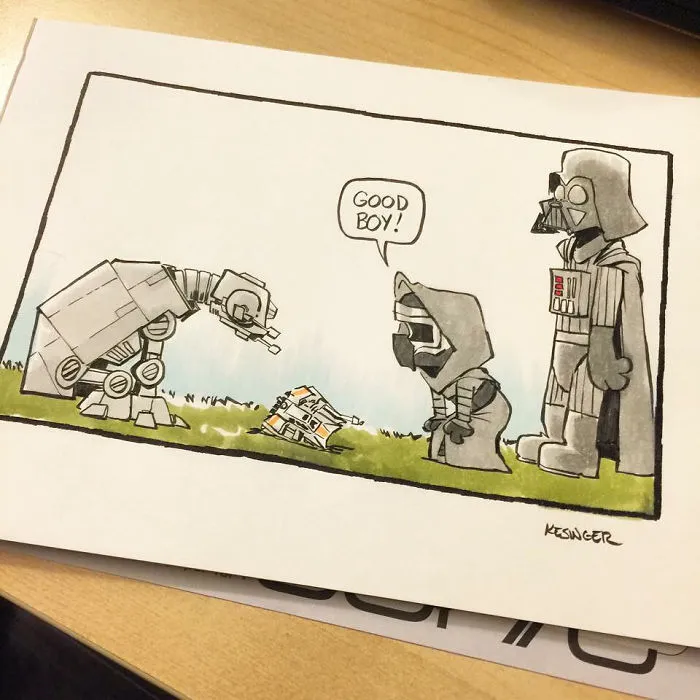 Disney Illustrator Combines Star Wars And Calvin & Hobbes, And The Result Is Adorable