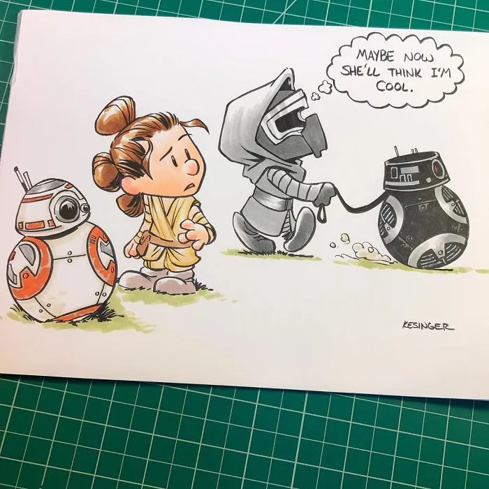 Disney Illustrator Combines Star Wars And Calvin & Hobbes, And The Result Is Adorable