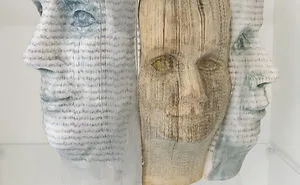 I Do Booksculpting. Expressive Faces Carved Out Of Books.