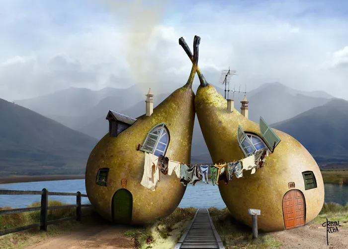 Artists Build Houses In Photoshop Using Everyday Objects And We Wouldn't Mind Living In Some Of Them