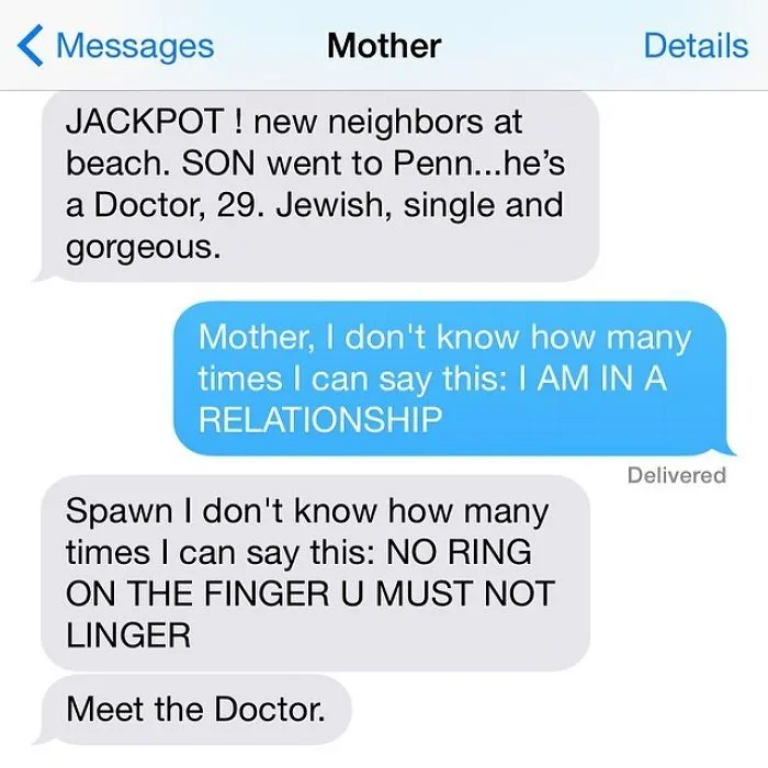 Daughter Posts Brutally Honest Texts That She Receives From Her Crazy Jewish Mother, And It's Hilarious