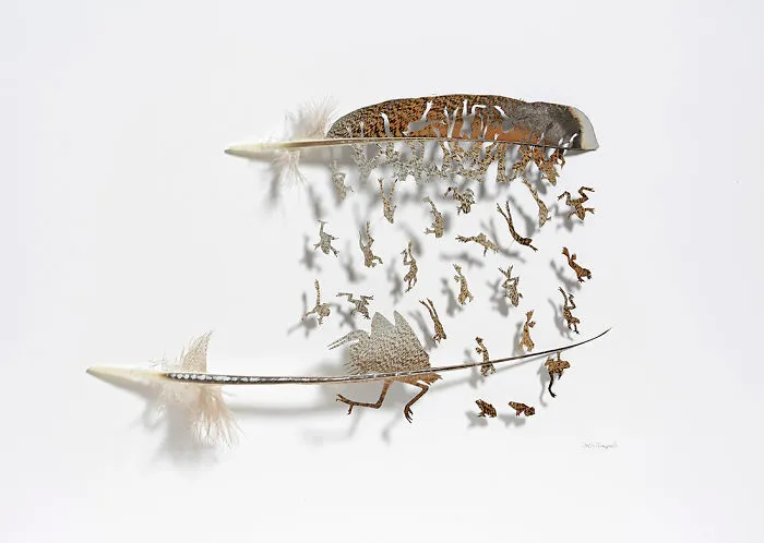 I Use Eye Surgery Scissors And Scalpels To Carve Feathers Into Intricate Art (New Pics)