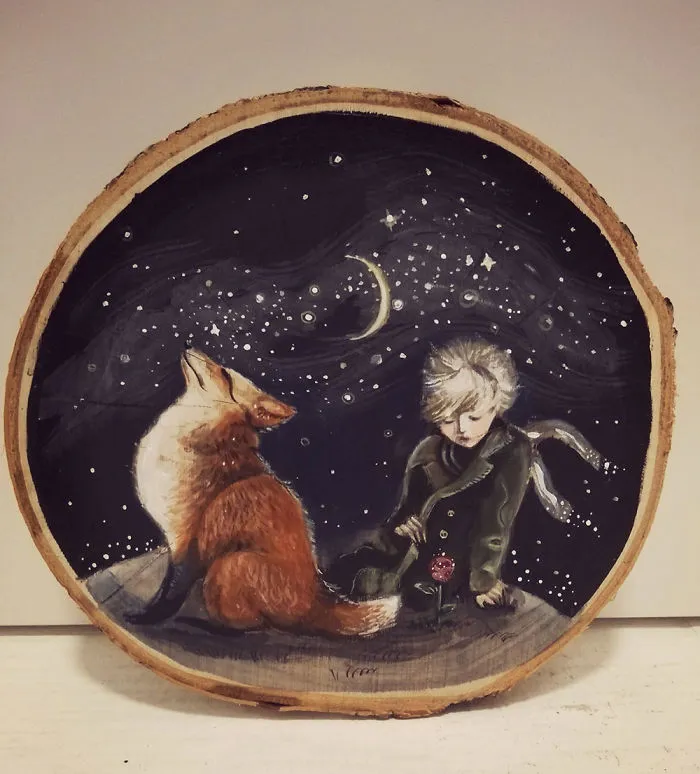 I Paint Animal Portraits On Slices Of Wood
