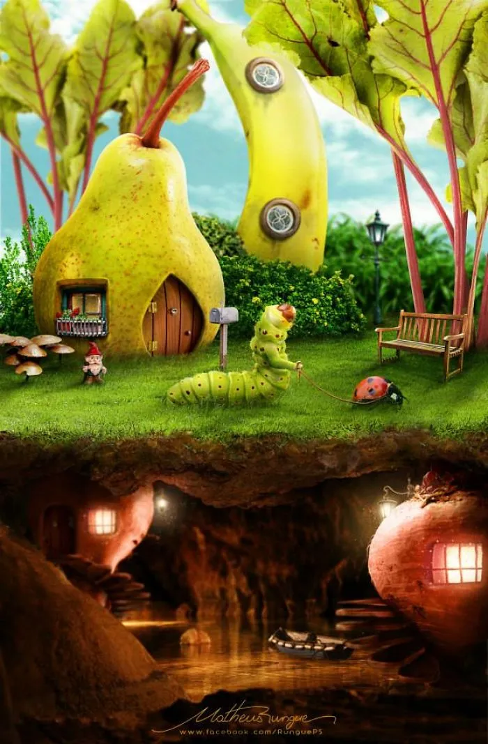 Artists Build Houses In Photoshop Using Everyday Objects And We Wouldn't Mind Living In Some Of Them