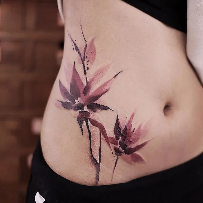 Estos tatuajes similares a acuarelas de Chen Jie te harán desear tener uno tú también