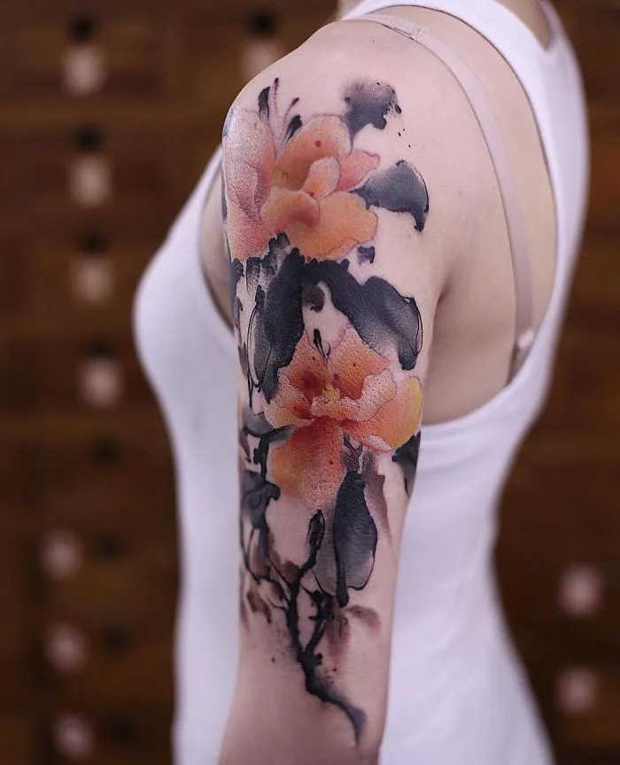Estos tatuajes similares a acuarelas de Chen Jie te harán desear tener uno tú también