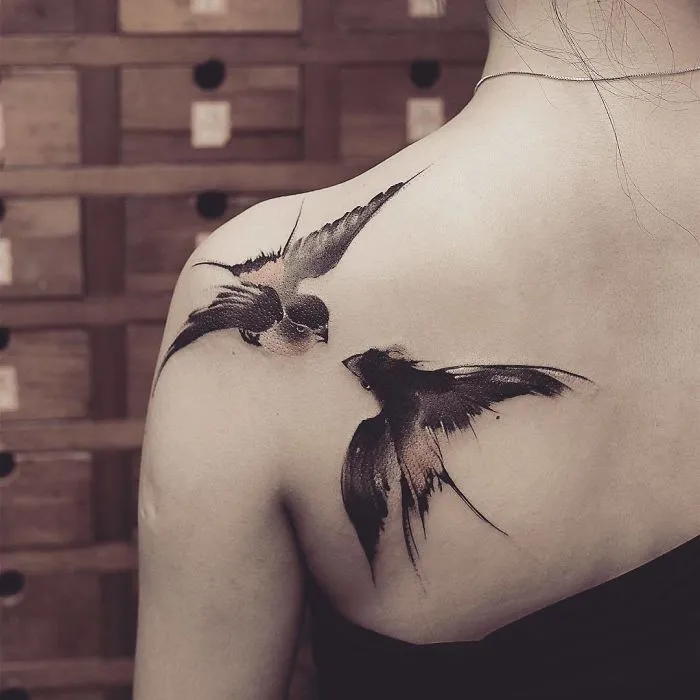 Estos tatuajes similares a acuarelas de Chen Jie te harán desear tener uno tú también