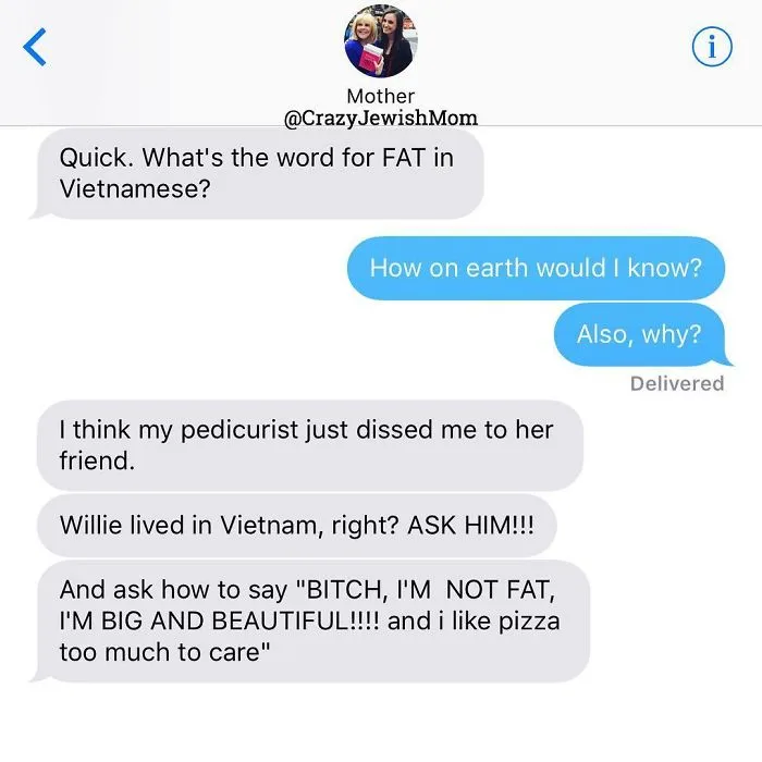 Daughter Posts Brutally Honest Texts That She Receives From Her Crazy Jewish Mother, And It's Hilarious