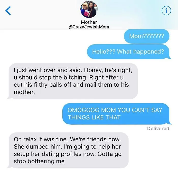 Daughter Posts Brutally Honest Texts That She Receives From Her Crazy Jewish Mother, And It's Hilarious