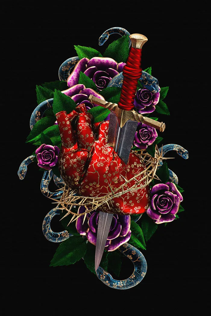 I Reimagined Traditional Tattoos As 3D Illustrations