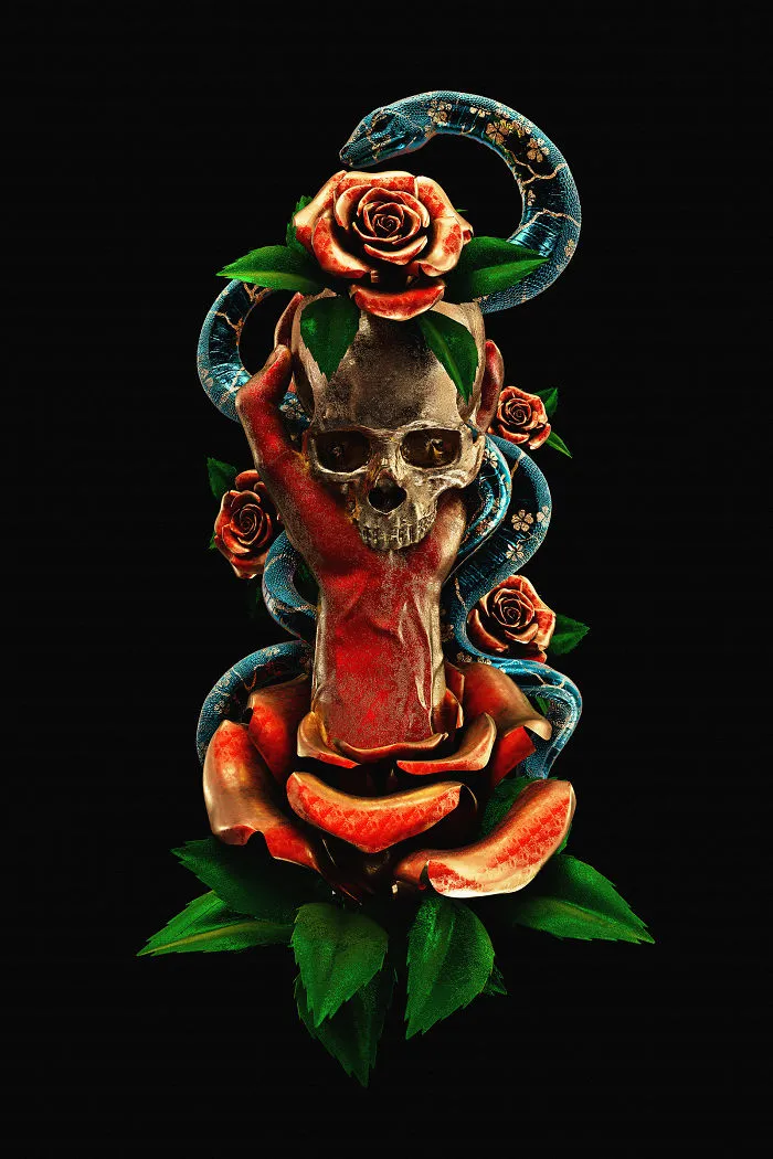 I Reimagined Traditional Tattoos As 3D Illustrations