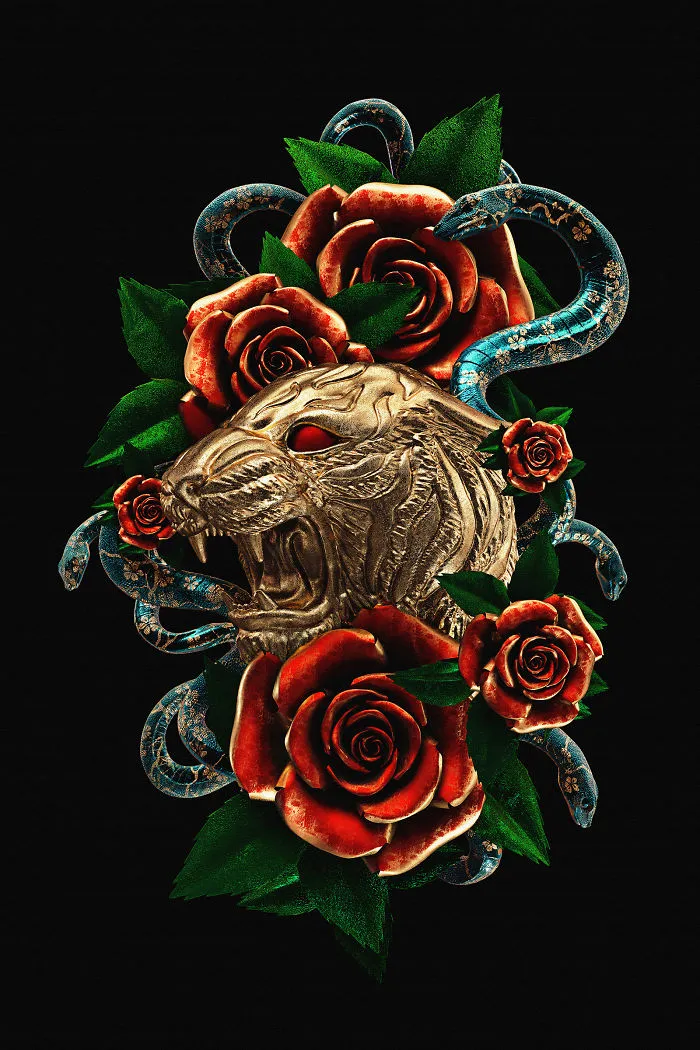 I Reimagined Traditional Tattoos As 3D Illustrations