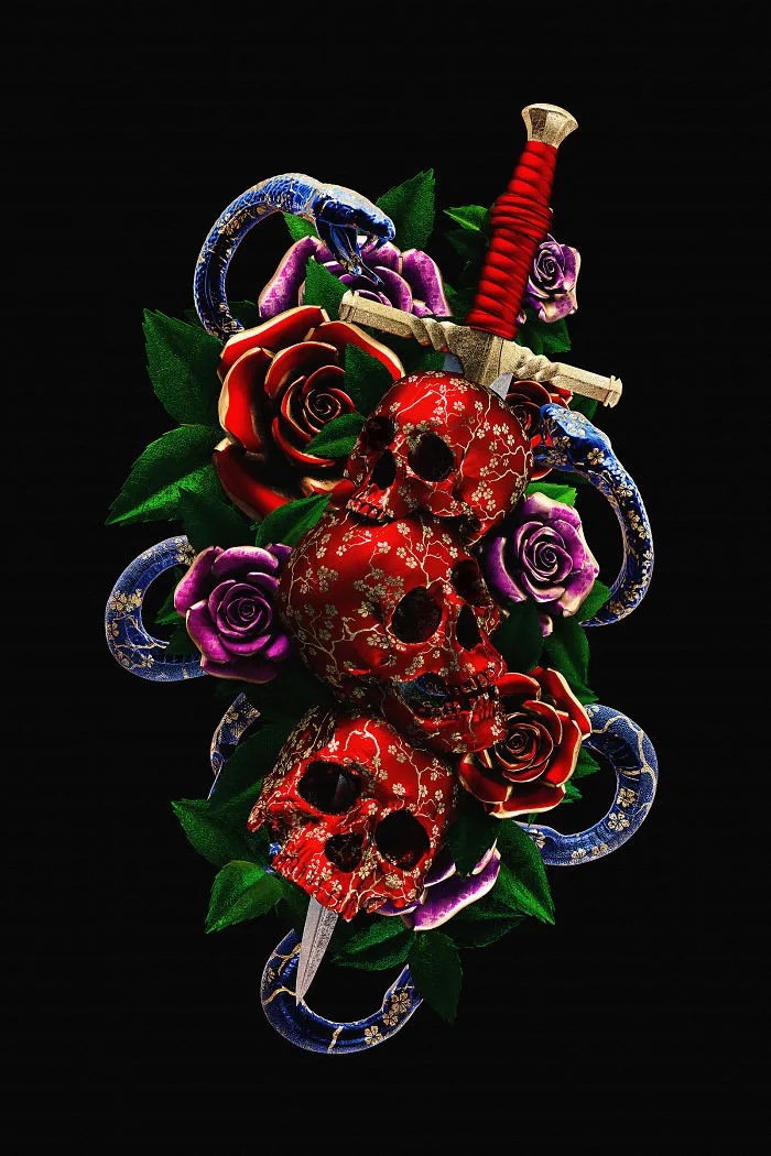 I Reimagined Traditional Tattoos As 3D Illustrations
