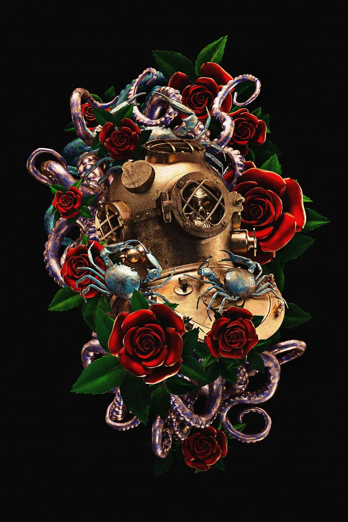 I Reimagined Traditional Tattoos As 3D Illustrations