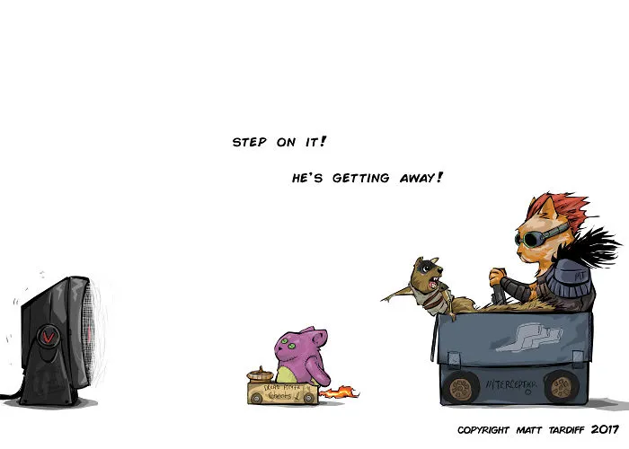 Mad Cat And Squirrel