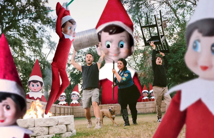I Hate These Freakin' Elves, So I Came Up With This Idea For 2017. People Look Forward To Our Cards Every Year. We Always Try To Be Creative Or Funny!