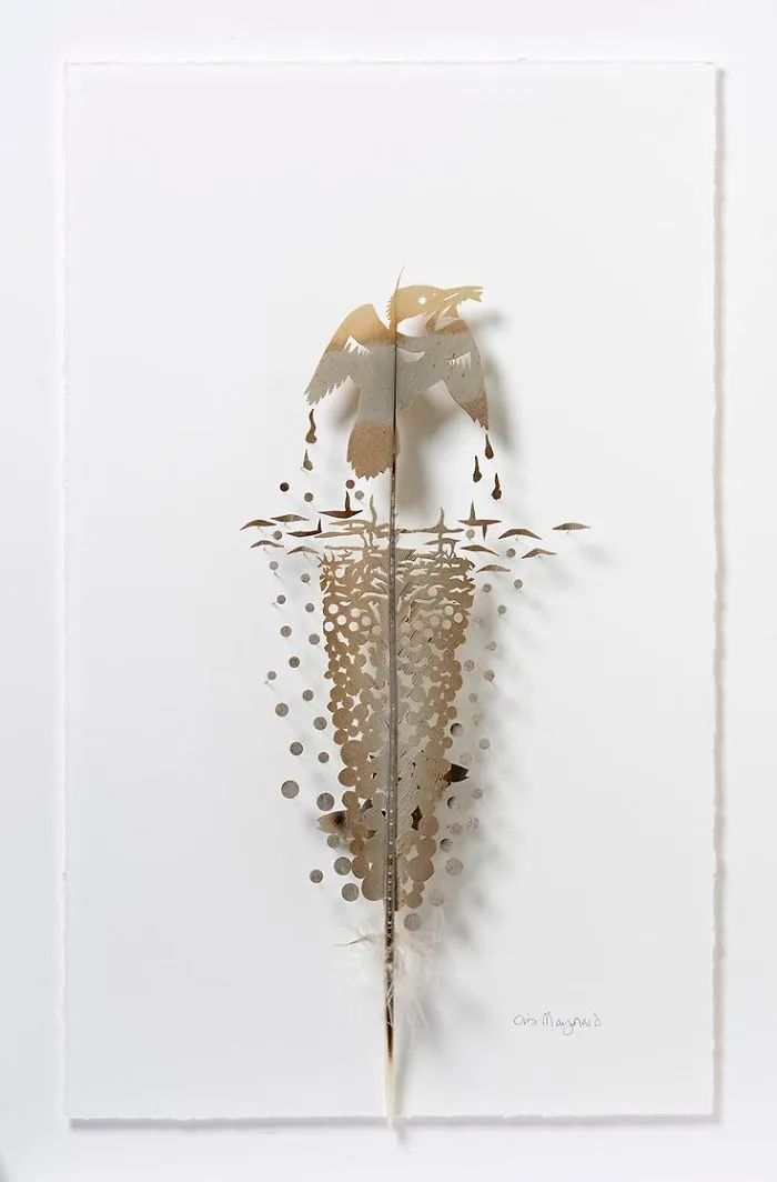 I Use Eye Surgery Scissors And Scalpels To Carve Feathers Into Intricate Art (New Pics)