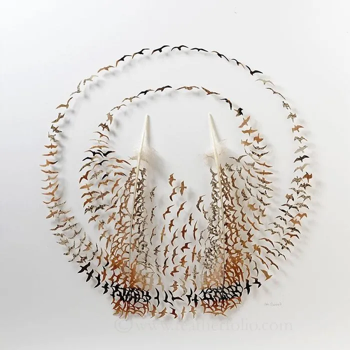 I Use Eye Surgery Scissors And Scalpels To Carve Feathers Into Intricate Art (New Pics)