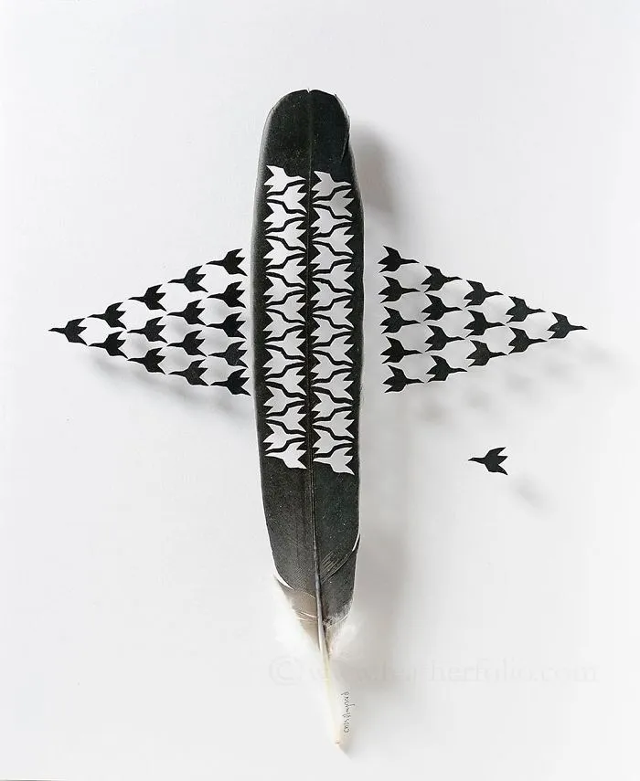 I Use Eye Surgery Scissors And Scalpels To Carve Feathers Into Intricate Art (New Pics)