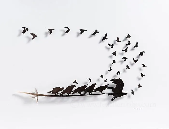 I Use Eye Surgery Scissors And Scalpels To Carve Feathers Into Intricate Art (New Pics)