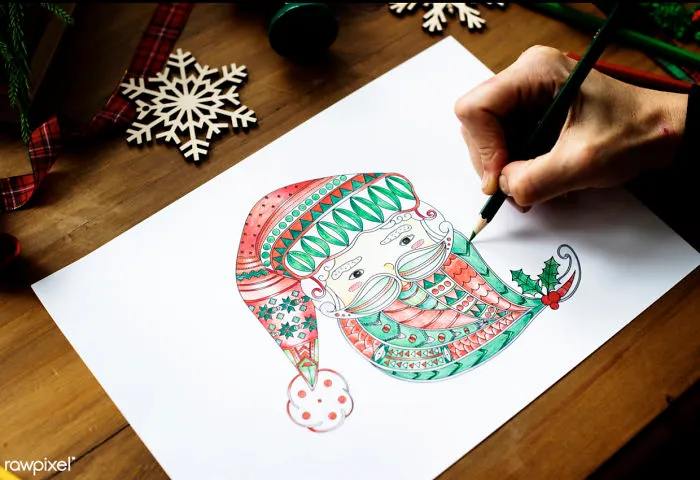 Diy | I Made This Adult Coloring Pages For You. Use It For Your Christmas Cards, Art Projects Or Just About Anything. Have Fun!