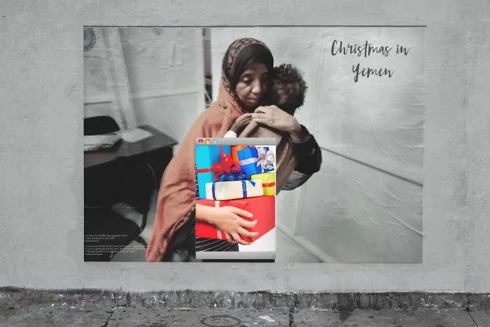 I Created “Christmas” Billboards To Show Reality Of Children In Yemen (Photos+video)