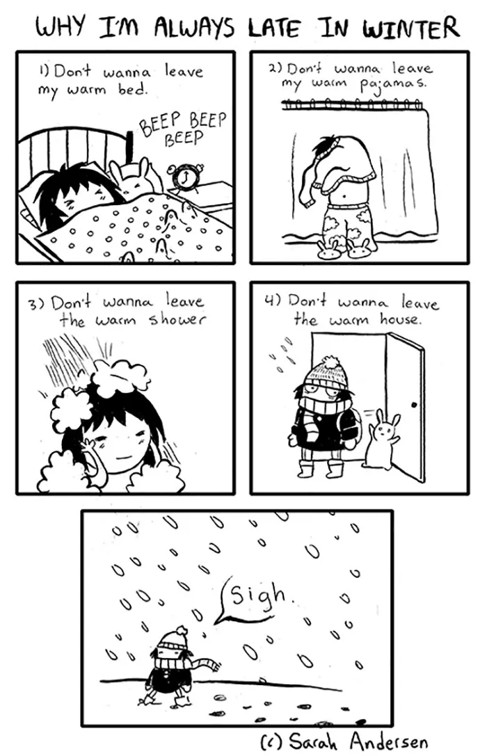 50 Funny Comics About Winter Problems That Almost Everyone Will Relate To