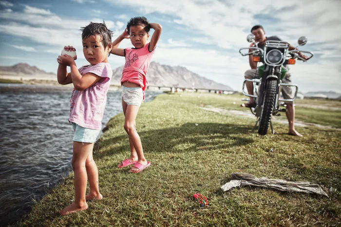 We Woke Up One Day With A Local Mongolian Family Doing Their Morning Routine Near Our Tent