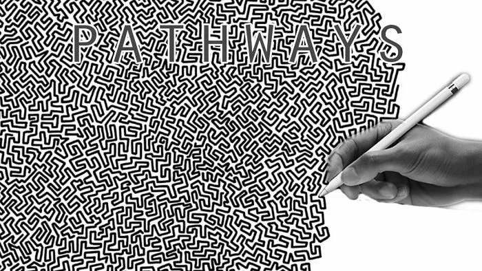Infinite Pathways - Time-Lapse Line Drawing