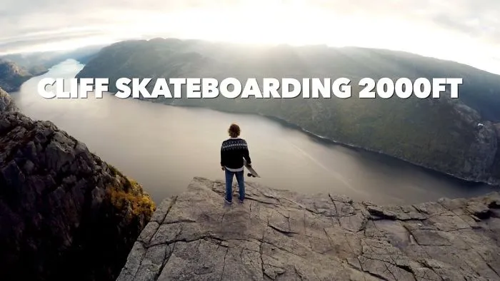 This Is What Cliff Skateboarding At 2000 Ft Looks Like!