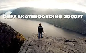 This Is What Cliff Skateboarding At 2000 Ft Looks Like!