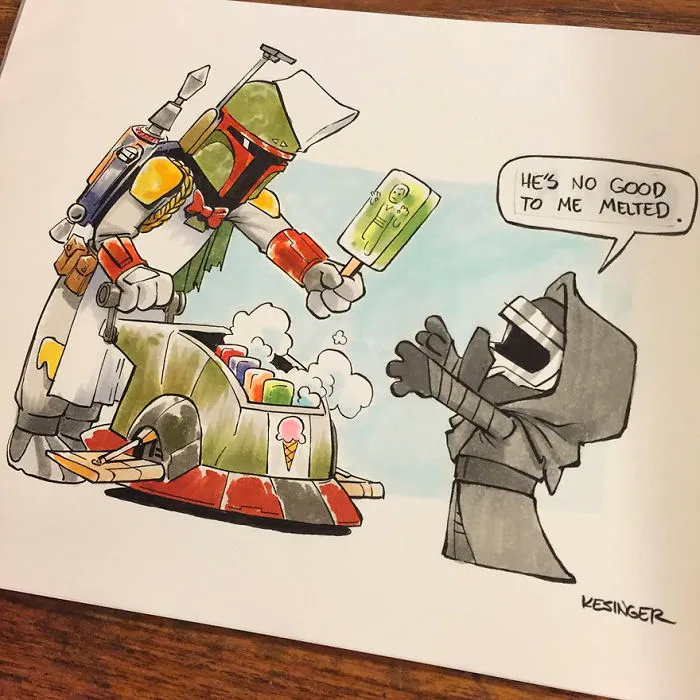 Disney Illustrator Combines Star Wars And Calvin & Hobbes, And The Result Is Adorable